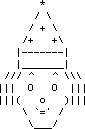 ASCII art; depicts a clown's head ASCII art; depicts a clown's head